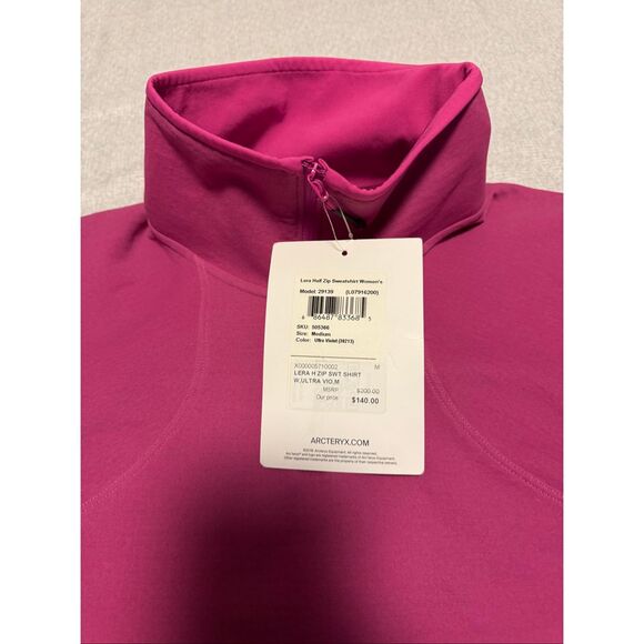 Arc’teryx Size Medium Oversized System A Women Lera Half Zip Sweatshirt Violet. - Picture 4 of 8